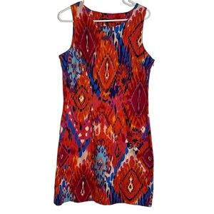 Multicolored Sleeveless Fun Print Mini Summer Dress Size 10